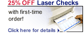 25% Off Laser Checks with first-time order! - Click here for details